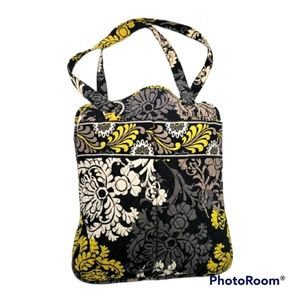 Vera Bradley Black and Yellow Floral Tote